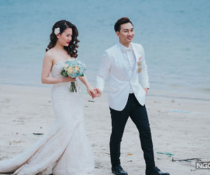 Ảnh cưới trên biển của MC Thành Trung