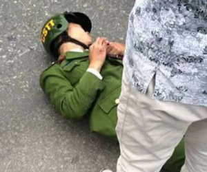 Người vi phạm bỏ chạy, tông trọng thương một chiến sĩ công an
