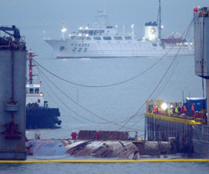 Phà Sewol trở về sau 3 năm nằm ở đáy biển