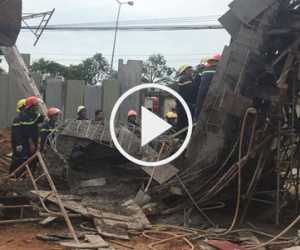 Video: Sập giàn giáo ở Vũng Tàu, 7 người bị thương