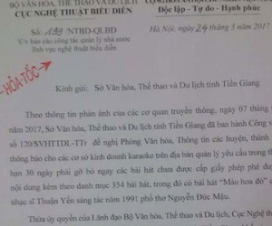 Cục NTBD gửi công văn hỏa tốc về việc tạm dừng ca khúc "Màu hoa đỏ"