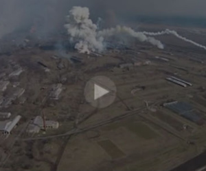 Video: Giây phút kho vũ khí Ukraine phát nổ khiến 20.000 người sơ tán
