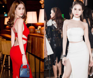 "Nổ đom đóm mắt" trước những bộ đầm cắt xẻ hiểm hóc của Ngọc Trinh