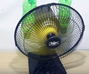 1 cái quạt, 2 chai nhựa: 3 phút có ngay máy phun sương mát lạnh