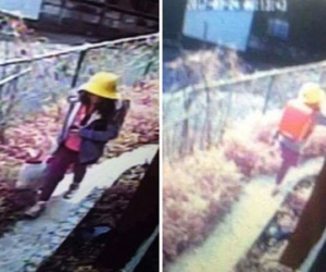 Bé gái Việt có thể đã đi ngược đường đến trường với vẻ hoảng sợ và không đeo cặp