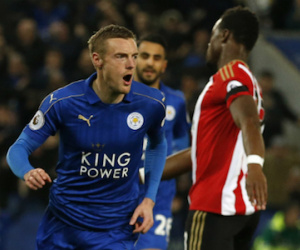 Vardy tiếp tục ghi bàn, Leicester thắng sáu trận liên tiếp