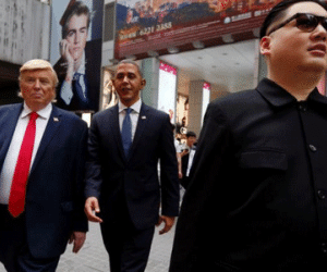 “Trump, Obama và Kim Jong-un” gây náo loạn Hồng Kông