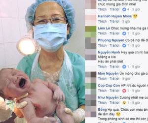 Ảnh bà nội đỡ đẻ cho cháu được dân mạng thích thú "like" rần rần
