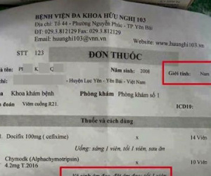 Bé trai 9 tuổi đi khám răng được kê thuốc... đặt âm đạo và dặn kiêng rượu bia