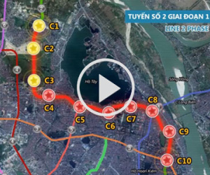 Mô hình tuyến metro chạy qua 5 quận ở Hà Nội