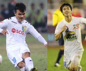Công Phượng, Quang Hải lọt top Vua phá lưới lượt đi V-League