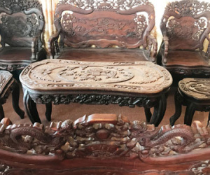 Hai bộ bàn ghế “Long, lân, quy, phụng” giá gần 10 tỷ của đại gia ở Sài Gòn