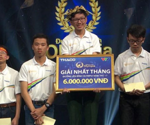 Nam sinh càng chơi càng hay tại cuộc thi tháng Olympia