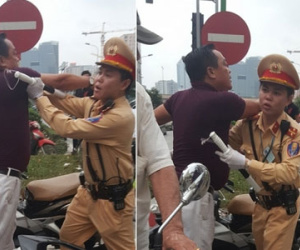 Video: Đi vào làn BRT, người trên ô tô hung hăng đánh tài xế xe máy