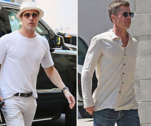 Brad Pitt lộ thân hình trơ xương
