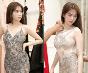Ngọc Trinh khoe dáng với váy xuyên thấu