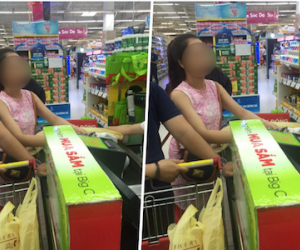 Cô gái xinh đẹp có hành động và câu nói xấu hổ giữa siêu thị Hà Nội