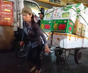 Nữ cửu vạn nhọc nhằn giữa chợ mưu sinh ngày nghỉ lễ
