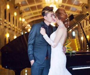 Ca sĩ chuyển giới Lâm Khánh Chi hôn chồng điển trai trong ảnh cưới