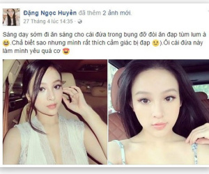 Hot girl Huyền Baby đang mang thai lần 2?