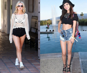 Học sao ngoại phối đồ cá tính với short jeans