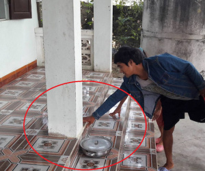 Cả gia đình phải sơ tán vì thềm nhà nóng bất thường