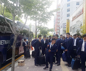 U20 Việt Nam đến địa điểm thi đấu ở World Cup