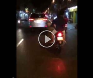 Video: Ôtô tông liên hoàn khi bị nhóm thanh niên rượt đuổi
