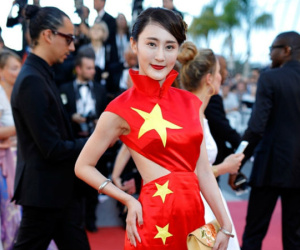 Sao nữ Trung Quốc mặc váy quốc kỳ quét đất ở Cannes sẽ bị phạt nặng