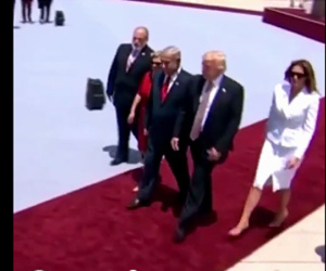 Melania không cho Trump cầm tay khi thăm Israel
