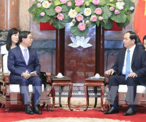 Chủ tịch nước Trần Đại Quang tiếp Đặc phái viên của Tổng thống Hàn Quốc