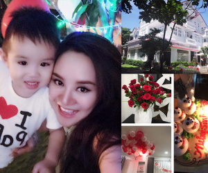 Gần ngày sinh, Vy Oanh làm sinh nhật lãng mạn cho chồng tại biệt thự đẹp ngất ngây