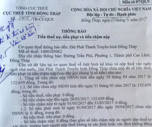 ​Phát hành văn bản thông báo cưỡng chế nợ… 1.063 đồng