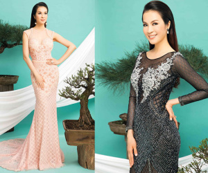 Thanh Mai khoe dáng đồng hồ cát với đầm đuôi cá