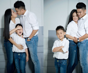 Lê Phương hạnh phúc bên người yêu và con trai