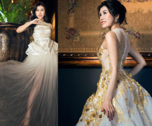 Emily Hồng Nhung quyến rũ với váy dạ hội xuyên thấu