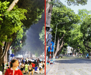 Phố Hà Nội ngày nền nhiệt ngoài trời 50 độ: trưa vắng tanh như chùa bà Đanh, đêm nườm nượp người đi hóng gió