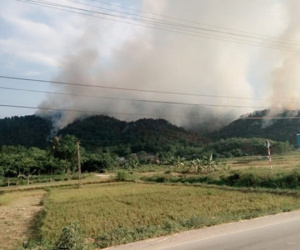 Cháy rừng phòng hộ Sóc Sơn, Hà Nội