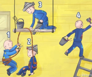 Cậu bé nào là người ngớ ngẩn nhất trong bức tranh?