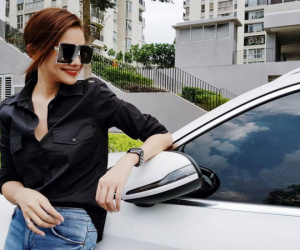 Học bí quyết của Thanh Hằng để mặc màu đen không già