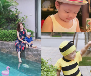 Ly Kute đẹp ngọt ngào bên cậu con trai Khoai Tây khôi ngô, trắng trẻo