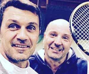 Paolo Maldini thi đấu quần vợt chuyên nghiệp ở tuổi 49