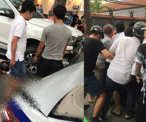 Hà Nội: Mất lái ôtô bán tải đâm liên hoàn trên phố Bà Triệu