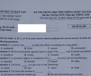 Đề thi, bài giải môn Tiếng Anh THPT quốc gia 2017