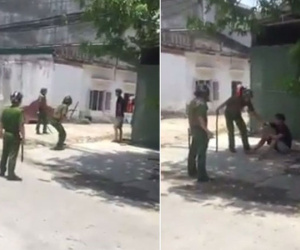 Clip: Hàng chục cảnh sát bao vây, thuyết phục thanh niên nghi ngáo đá đang cầm dao đe dọa người dân