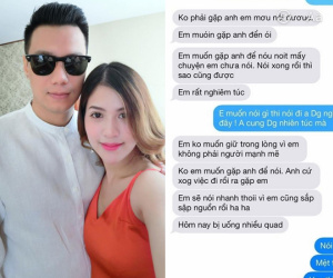 Lộ tin nhắn nghi của "người thứ ba" gửi Việt Anh đòi gặp mặt nói chuyện