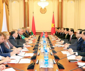 Chủ tịch nước Trần Đại Quang hội kiến Chủ tịch Hạ viện Belarus