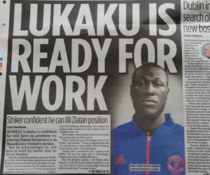 Báo Ireland đăng nhầm ảnh Lukaku với nhạc sĩ