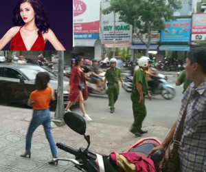 Đông Nhi bị CSGT yêu cầu xuống xe làm việc vì đỗ sai quy định