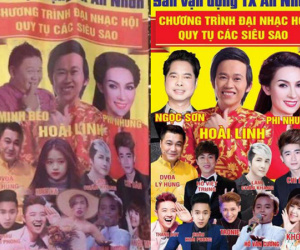 Sự thật đằng sau tấm áp phích quảng cáo có hình Minh Béo, Tùng Sơn đặt cạnh Hoài Linh?